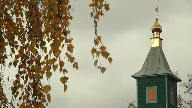 Domes of an old village church.