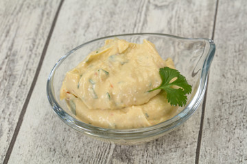 Hummus snack with olive oil