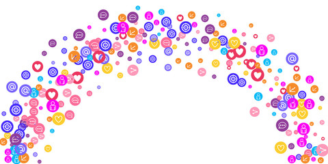 Social media marketing, Communication concept.