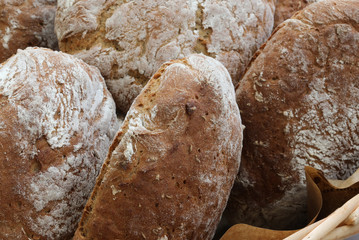 loaves of whole bread