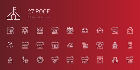 roof icons set