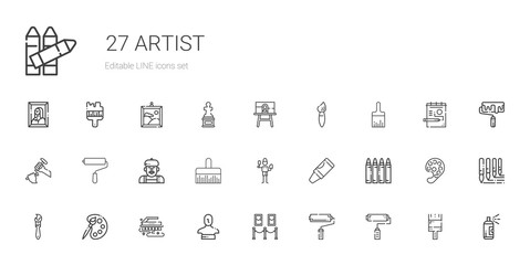 artist icons set