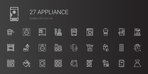 appliance icons set