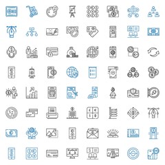 banking icons set