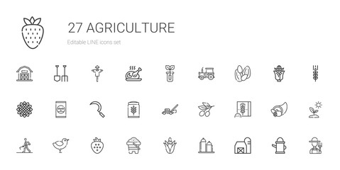 agriculture icons set