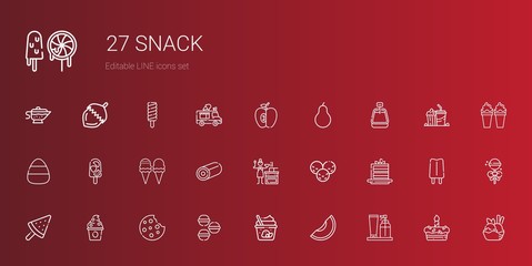 snack icons set