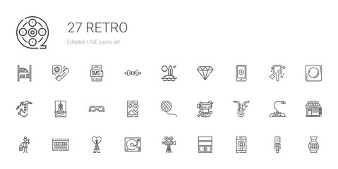 retro icons set
