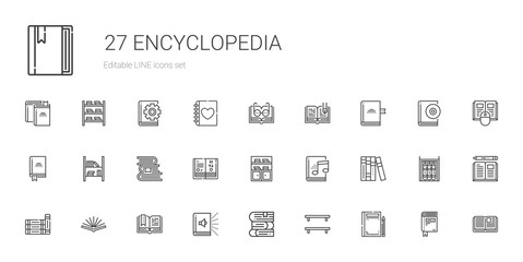 encyclopedia icons set