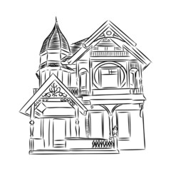 sketch of the house