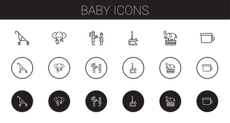 baby icons set