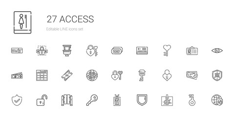 access icons set