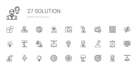 solution icons set