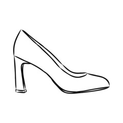 high heel shoes isolated on white background