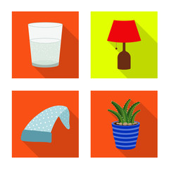 Vector design of dreams and night sign. Collection of dreams and bedroom stock vector illustration.