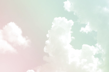 Beauty multicolor pastel cloud on sky background