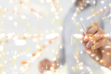 Innovation futuristic digital data binary code background technology