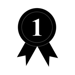 Ribbon of winner award, Ribbon with number 1