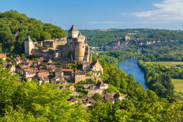 Chateau de Castelnaud, Castelnaud, Dordogne, Aquitaine, France - obrazy, fototapety, plakaty