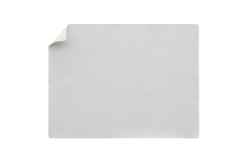 Paper sticker label isolated on white background