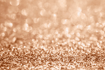 Abstract blur rose gold glitter sparkle defocused bokeh light background
