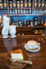 Cake & latte coffee, Coffee shop, Kanazawa, Japan