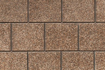 Obraz premium Modern neat brick brown wall.