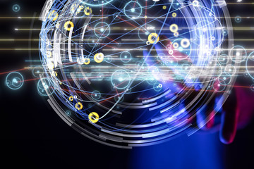 3d social human connection concept