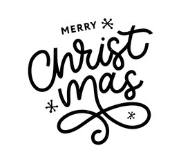 Merry Christmas gold glittering lettering design. Vector illustration EPS 10