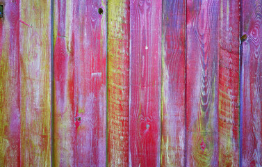 Wooden background in colorful colors.