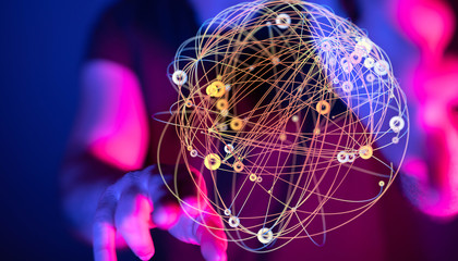 Global network concept. 3D rendering