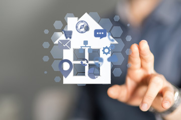 Smart home: Smarthome house automation icon