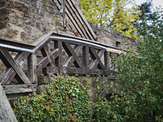 alte Holztreppe