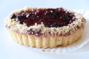 fruit jam cake close up