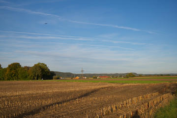 Fototapeta na wymiar Herbstlandschaft in bäuerlicher Umgebung