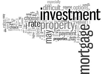 Fototapeta na wymiar Investment Property Mortgage Rate