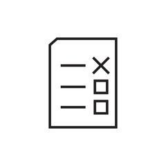 tests choose the right option icon vector illustration on a white background, editable stroke