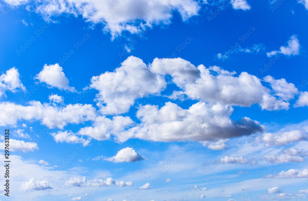 Wall mural blue sky with clouds