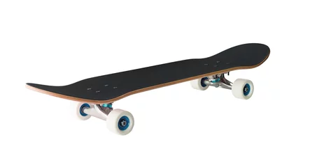 Poster Skateboard isolated on white. Extreme sport equipment © lilkin