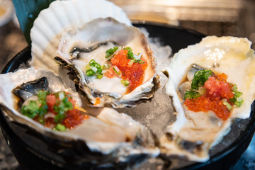Oyster with sauce