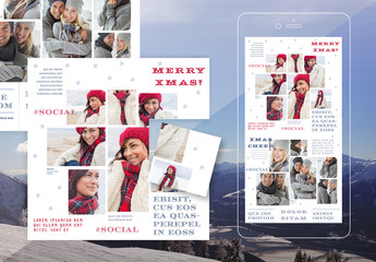 Holiday Sale Social Media Post Layout Set