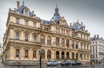 Fototapeta na wymiar Palais de la Bourse, Lyon, France