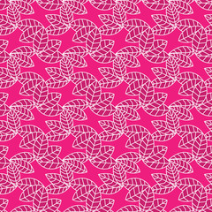 pink monochrome seamless design with overlapping leaves. botanical modern illustration for textile, fabric, backgrounds, wallpapers, backdrops and creative surfaces. seamless festive design
