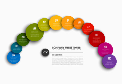 Colorful Annual Timeline Infographic