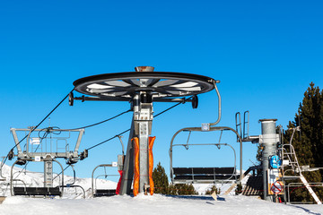 The Ski resort of Font Romeu in the  Pyrenees mountains, France 