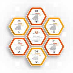 Abstract 3D Paper Infographics. Business template .Vector illustration