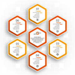 Abstract 3D Paper Infographics. Business template .Vector illustration