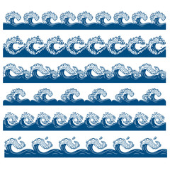 Fototapeta premium Set from waves
