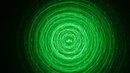 Drawing blurred green light, beautiful abstract or the light of green LED bokeh background