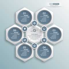 Abstract 3D Paper Infographics. Business template .Vector illustration