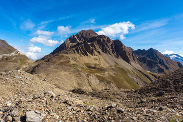 The Alps on a fantastic autumn day on the border between Italy and France, near the village of Riale - October 2019.